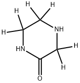 2‐オキソピペラジン‐3,3,5,5,6,6‐D6 化学構造式