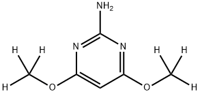 2-氨基-4,6-二甲氧基嘧啶-D6 结构式