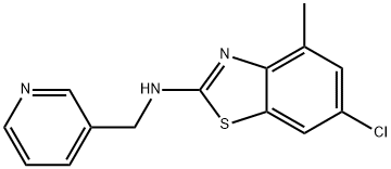 6-Chloro-4-methyl-N-(pyridin-3-ylmethyl)benzo[d]thiazol-2-amine Struktur