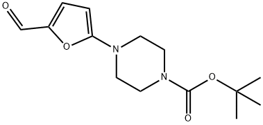 tert-Butyl 4-(5-formylfuran-2-yl)piperazine-1-carboxylate Struktur