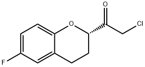 Ethanone, 2-chloro-1-[(2S)-6-fluoro-3,4-dihydro-2H-1-benzopyran-2-yl]- Struktur