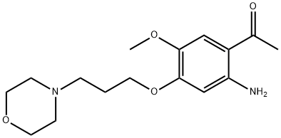 1-[2-氨基-5-甲氧基-4-(3-(吗啉-4-基)丙氧基)苯基]乙酮 结构式