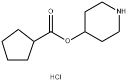 4-Piperidinyl cyclopentanecarboxylatehydrochloride,1219948-62-5,结构式