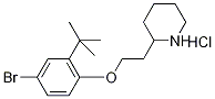 2-{2-[4-Bromo-2-(tert-butyl)phenoxy]-ethyl}piperidine hydrochloride Structure