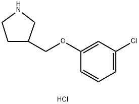 3-[(3-Chlorophenoxy)methyl]pyrrolidinehydrochloride,1219949-32-2,结构式