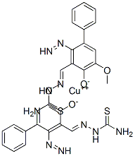 구리2-[(E)-(카바모티오일하이드라지닐리덴)메틸]-6-메톡시-4-페닐디아제닐-페놀레이트