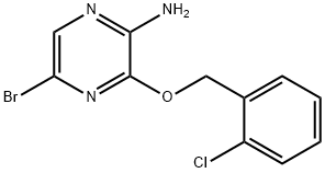 5-broMo-3-[(2-chlorophenyl)Methoxy]pyrazin-2-aMine 结构式