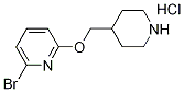 2-Bromo-6-(4-piperidinylmethoxy)pyridinehydrochloride 化学構造式
