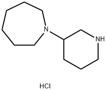 1-(3-Piperidinyl)azepane dihydrochloride 化学構造式