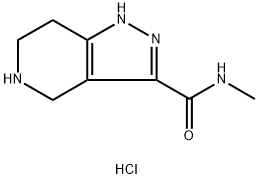 N-甲基-4,5,6,7-四氢-1H-吡唑并[4,3-C]吡啶-3-甲酰胺盐酸盐, 1219957-27-3, 结构式