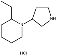 2-Ethyl-1-(3-pyrrolidinyl)piperidinedihydrochloride,1219957-46-6,结构式