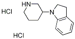1-(3-Piperidinyl)indoline dihydrochloride 结构式