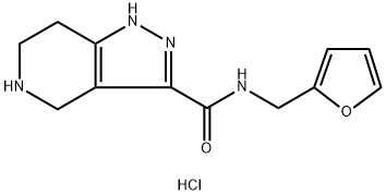 N-(2-Furylmethyl)-4,5,6,7-tetrahydro-1H-pyrazolo-[4,3-c]pyridine-3-carboxamide hydrochloride Struktur