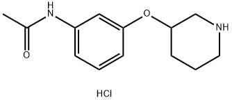 N-[3-(3-Piperidinyloxy)phenyl]acetamidehydrochloride Structure