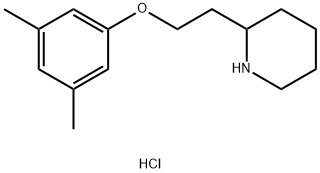 2-[2-(3,5-Dimethylphenoxy)ethyl]piperidinehydrochloride 化学構造式