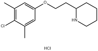 2-[2-(4-Chloro-3,5-dimethylphenoxy)ethyl]-piperidine hydrochloride Struktur