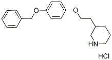 3-{2-[4-(Benzyloxy)phenoxy]ethyl}piperidinehydrochloride Structure