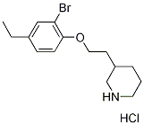 2-Bromo-4-ethylphenyl 2-(3-piperidinyl)ethyl-ether hydrochloride Structure