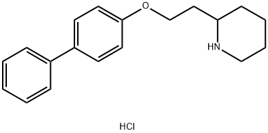 2-[2-([1,1'-Biphenyl]-4-yloxy)ethyl]piperidinehydrochloride 化学構造式