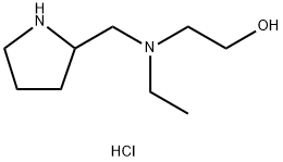 2-[Ethyl(2-pyrrolidinylmethyl)amino]-1-ethanoldihydrochloride Struktur