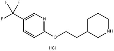 2-[2-(3-Piperidinyl)ethoxy]-5-(trifluoromethyl)-pyridine hydrochloride Struktur