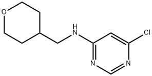 6-Chloro-N-(tetrahydro-2H-pyran-4-ylmethyl)-4-pyrimidinamine Struktur