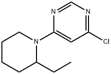 4-Chloro-6-(2-ethyl-1-piperidinyl)pyrimidine Struktur