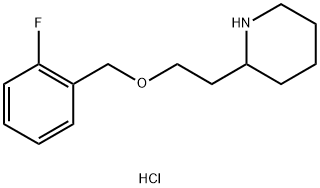 2-{2-[(2-Fluorobenzyl)oxy]ethyl}piperidinehydrochloride Structure