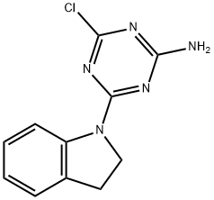 4-Chloro-6-(2,3-dihydro-1H-indol-1-yl)-1,3,5-triazin-2-amine,1219967-86-8,结构式