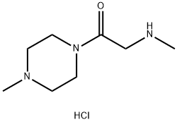 2-(Methylamino)-1-(4-methyl-1-piperazinyl)-1-ethanone hydrochloride,1219968-12-3,结构式