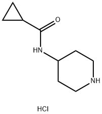 N-(4-Piperidinyl)cyclopropanecarboxamidehydrochloride Struktur