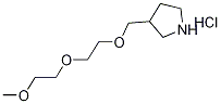 3-{[2-(2-Methoxyethoxy)ethoxy]methyl}pyrrolidinehydrochloride 化学構造式