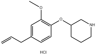 3-(4-Allyl-2-methoxyphenoxy)piperidinehydrochloride Structure