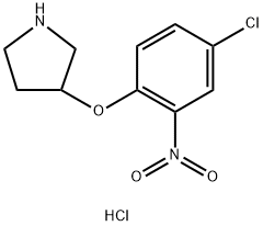 3-(4-Chloro-2-nitrophenoxy)pyrrolidinehydrochloride Struktur