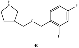 3-{[(2,4-Difluorobenzyl)oxy]methyl}pyrrolidinehydrochloride,1219976-55-2,结构式