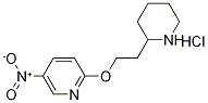 5-Nitro-2-[2-(2-piperidinyl)ethoxy]pyridinehydrochloride Structure