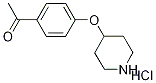 1-[4-(4-Piperidinyloxy)phenyl]-1-ethanonehydrochloride Struktur