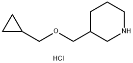 3-[(Cyclopropylmethoxy)methyl]piperidinehydrochloride 结构式