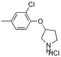 3-(2-Chloro-4-methylphenoxy)pyrrolidinehydrochloride,1219977-28-2,结构式