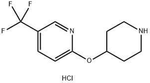 2-(4-Piperidinyloxy)-5-(trifluoromethyl)pyridinehydrochloride Struktur