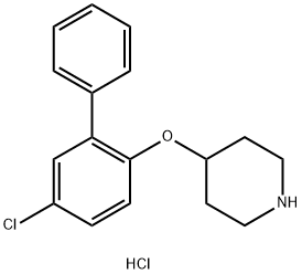 5-Chloro[1,1'-biphenyl]-2-yl 4-piperidinyl etherhydrochloride Structure