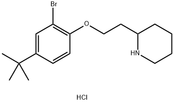 2-{2-[2-Bromo-4-(tert-butyl)phenoxy]-ethyl}piperidine hydrochloride,1219979-22-2,结构式