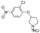 3-(2-Chloro-4-nitrophenoxy)pyrrolidinehydrochloride 化学構造式