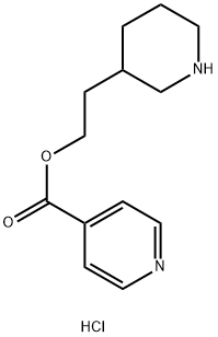 2-(3-Piperidinyl)ethyl isonicotinate hydrochloride Structure
