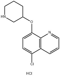 5-Chloro-8-quinolinyl 3-piperidinyl etherhydrochloride 结构式