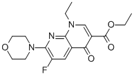 1-ETHYL-6-FLUORO-7-MORPHOLIN-4-YL-4-OXO-1,4-DIHYDRO-[1,8]NAPHTHYRIDINE-3-CARBOXYLIC ACID ETHYL ESTER Structure