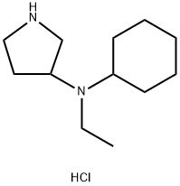 N-Cyclohexyl-N-ethyl-3-pyrrolidinaminedihydrochloride 结构式