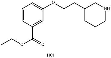 Ethyl 3-[2-(3-piperidinyl)ethoxy]benzoatehydrochloride Structure