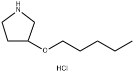 3-(Pentyloxy)pyrrolidine hydrochloride Struktur