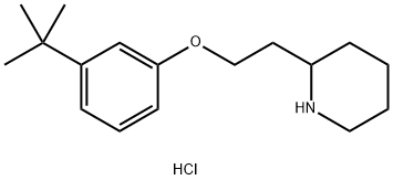 2-{2-[3-(tert-Butyl)phenoxy]ethyl}piperidinehydrochloride Struktur